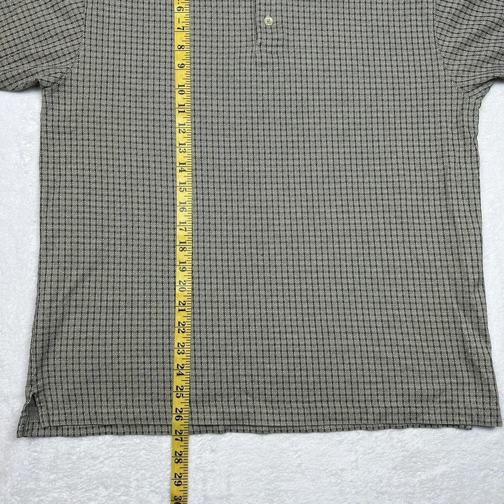 Palm Beach Resort‎ Men's Double Mercerized Polo Rugby checkered Pattern Sz M